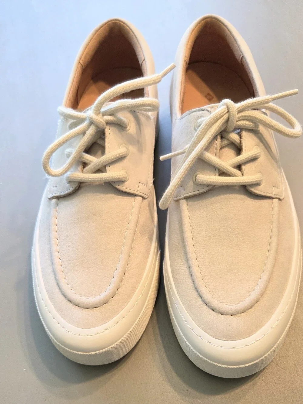 Women's Sperry Cream Suede Boat Shoe Size 8 - Picture 1 of 13